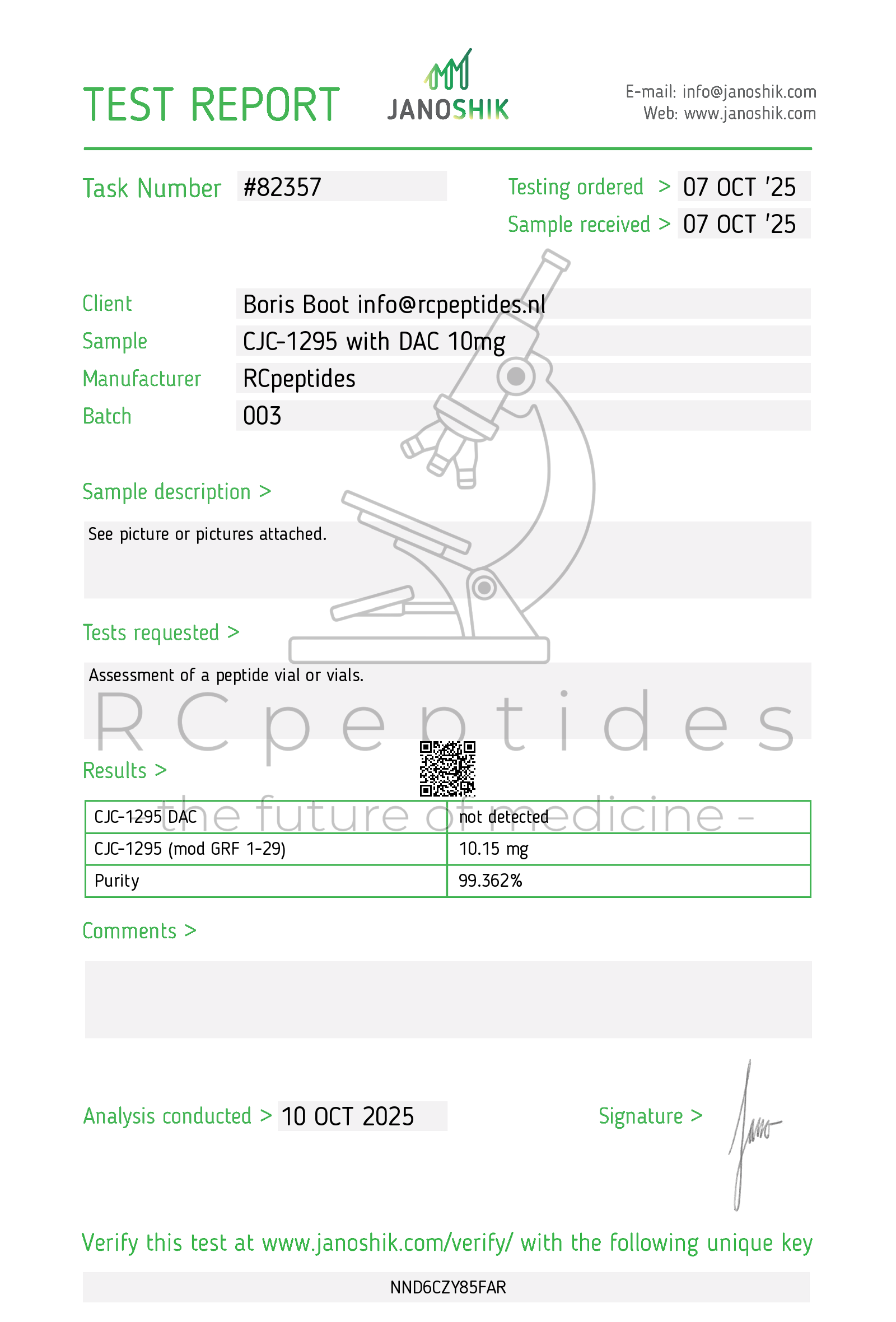 CJC-1295 with DAC 10mg vial