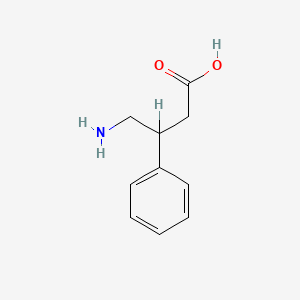 Chemical structure of phenylglycine on a white background