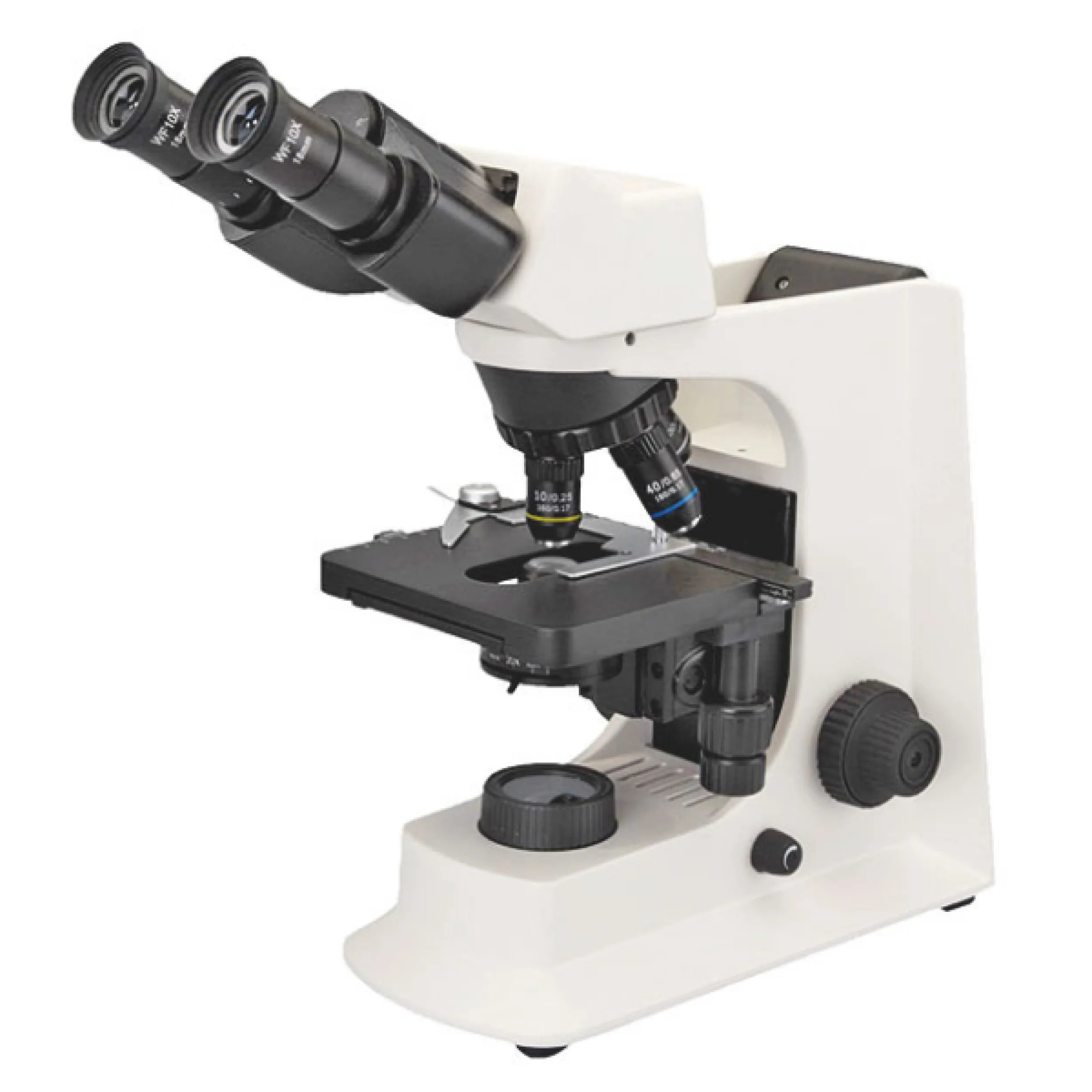 Microscope on a white background