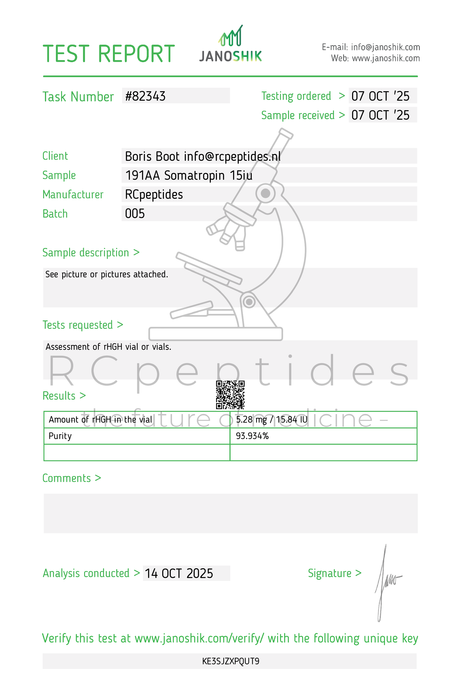 191AA Somatropin 150iu kit