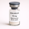 Colivelin 10 mg peptide vial product image with Batch No. 008 and expiry date 30-01-2026, clear glass bottle with gray cap and off-white powder on a neutral beige background.