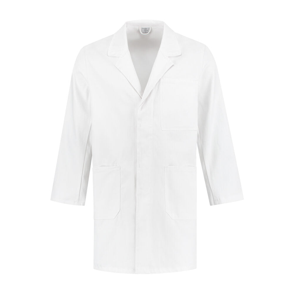 White lab coat on a white background