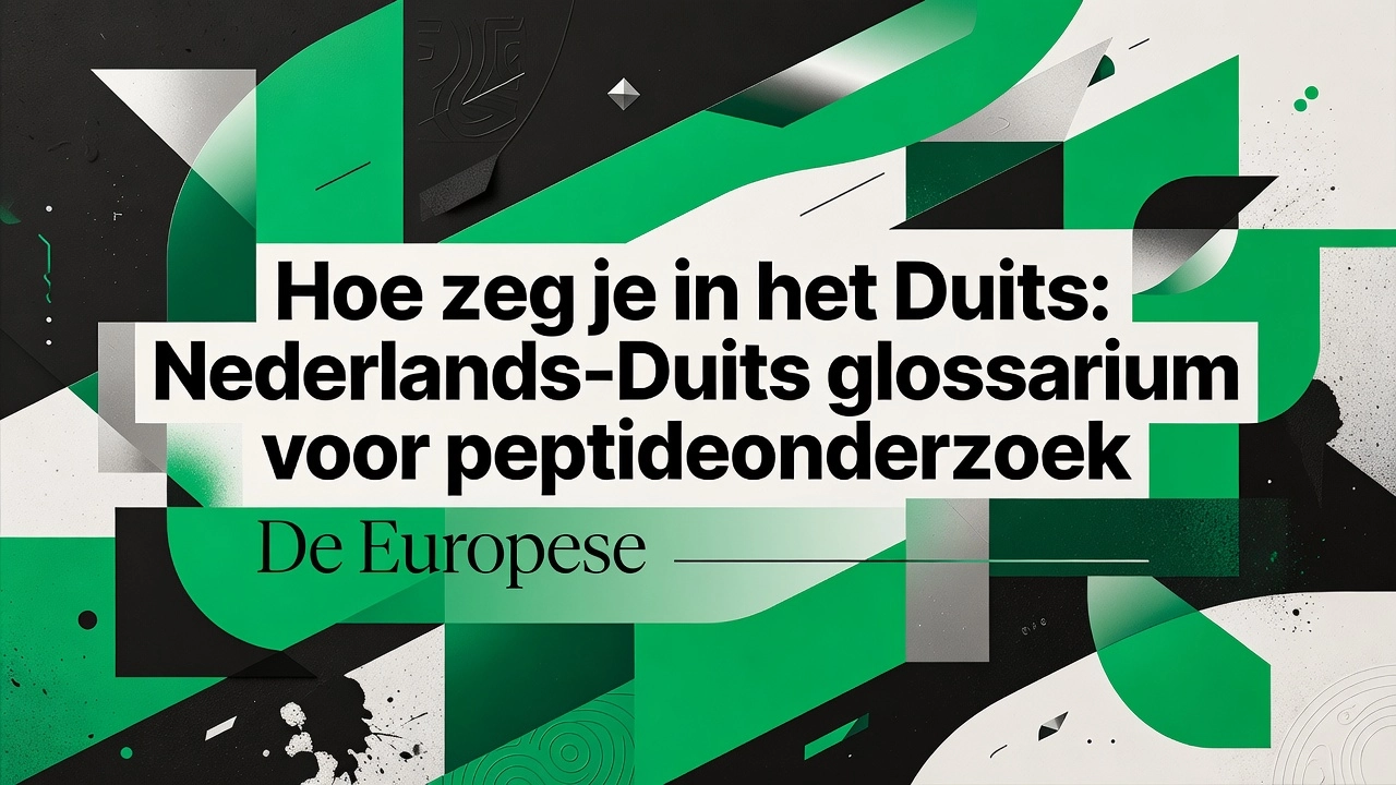 Professional header image for list-based article: Hoe zeg je in het Duits: Nederlands-Duits glossarium voor...