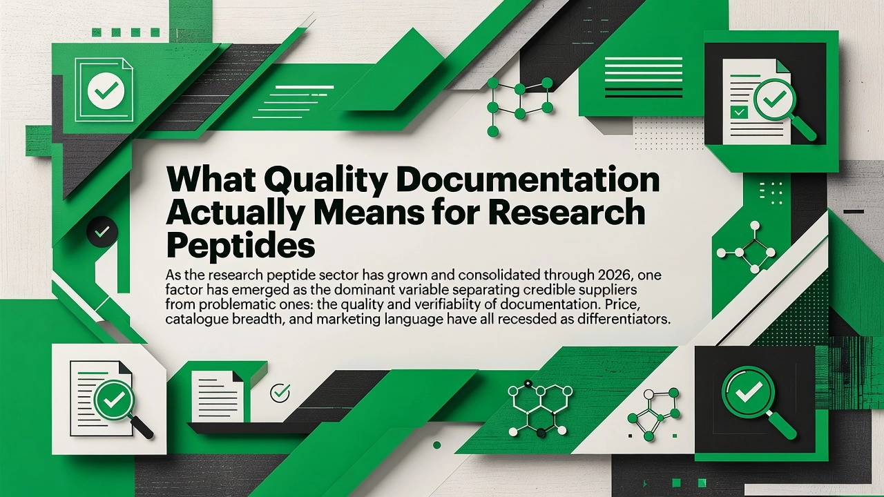 What Quality Documentation Actually Means for Research Peptides What Quality Documentation Actually Means for Research Peptides