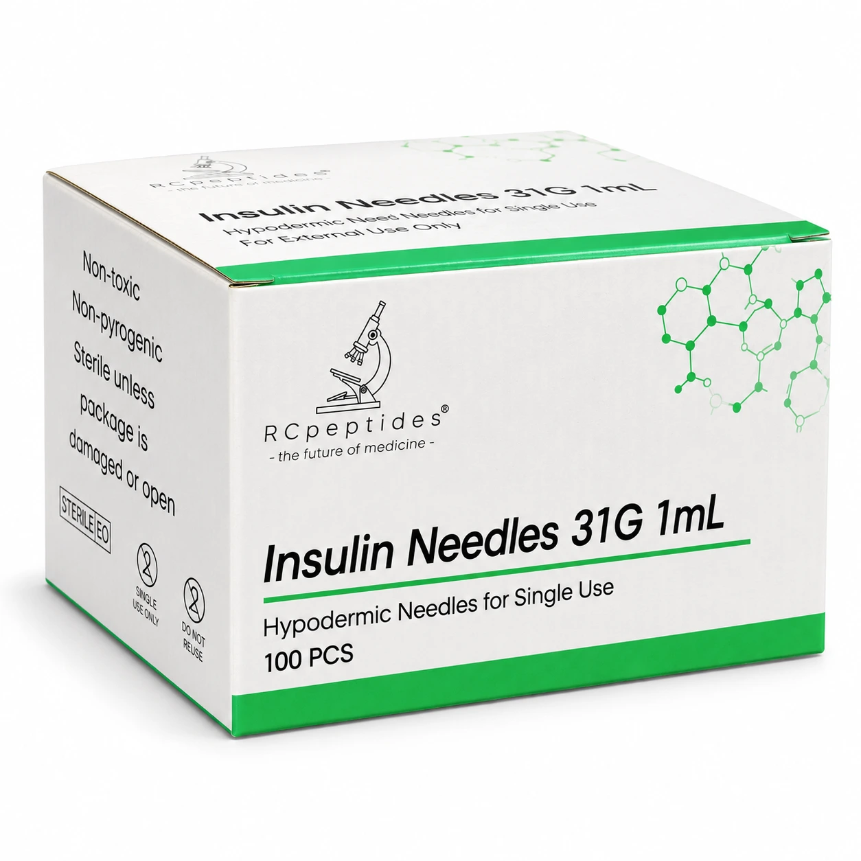Insulin Needles 31G 1 mL — Box of 100