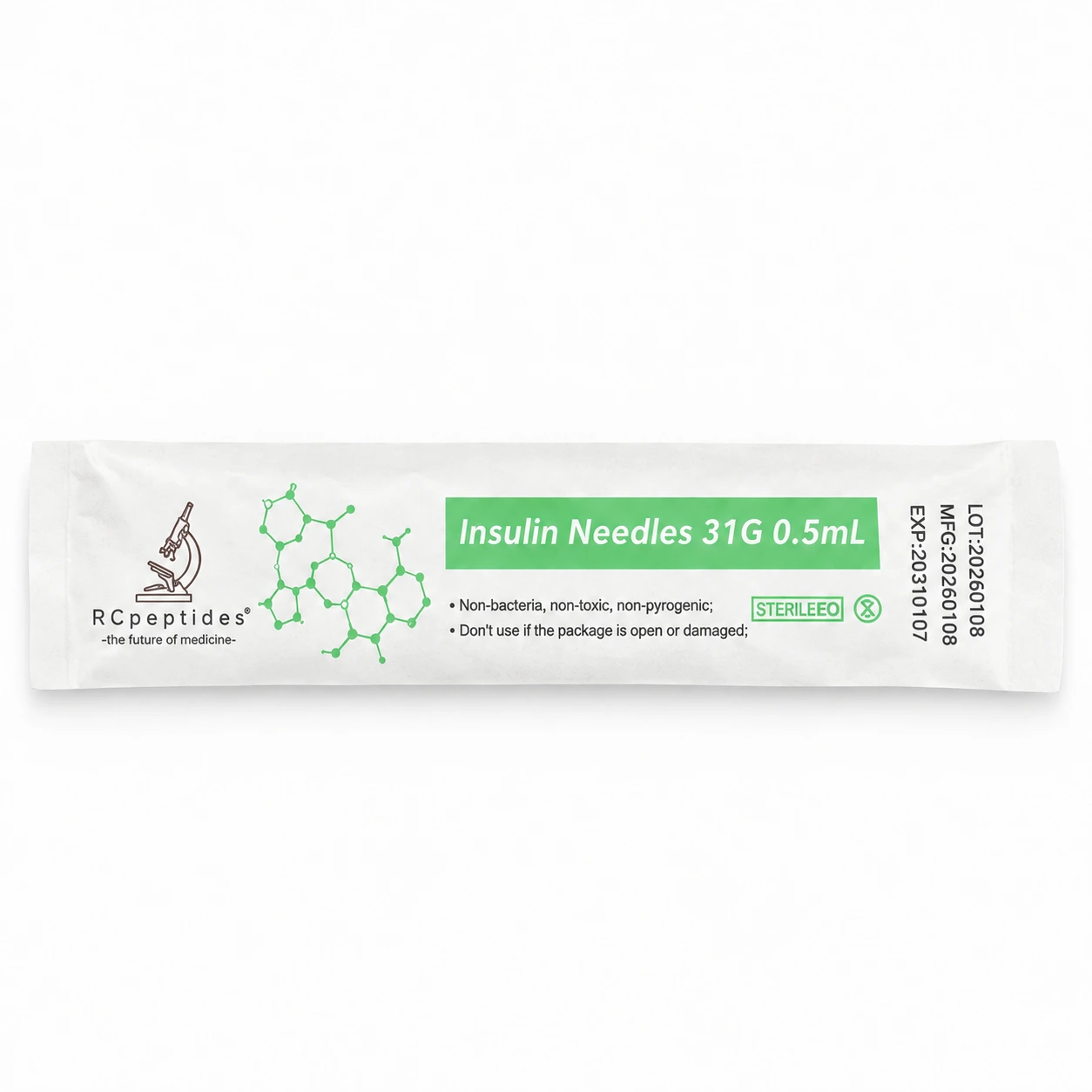 Insulin Needles 31G 0.5 mL — Pack of 10